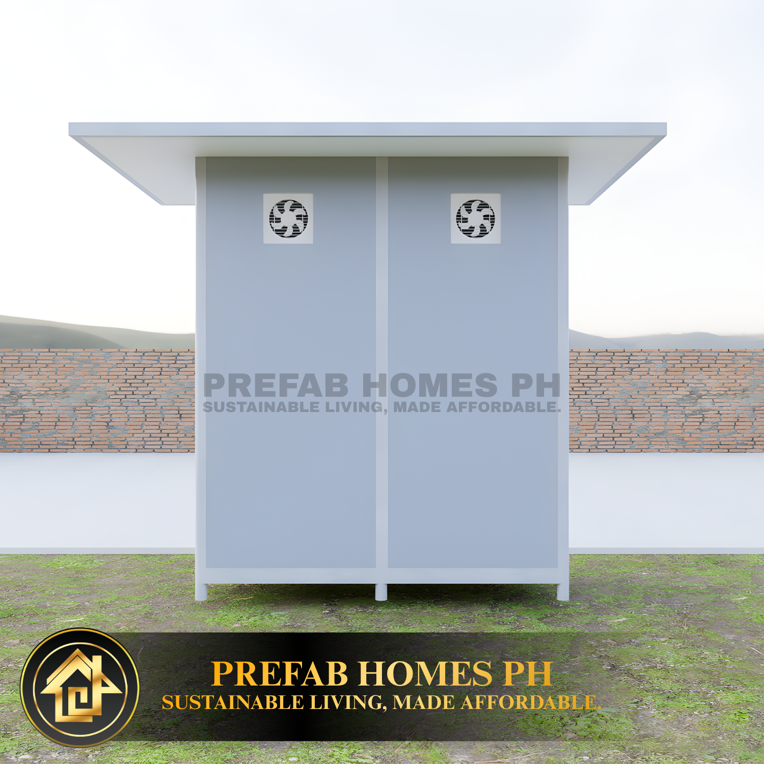 Prefab Two-Stall Toilet (EPS) - Image 2