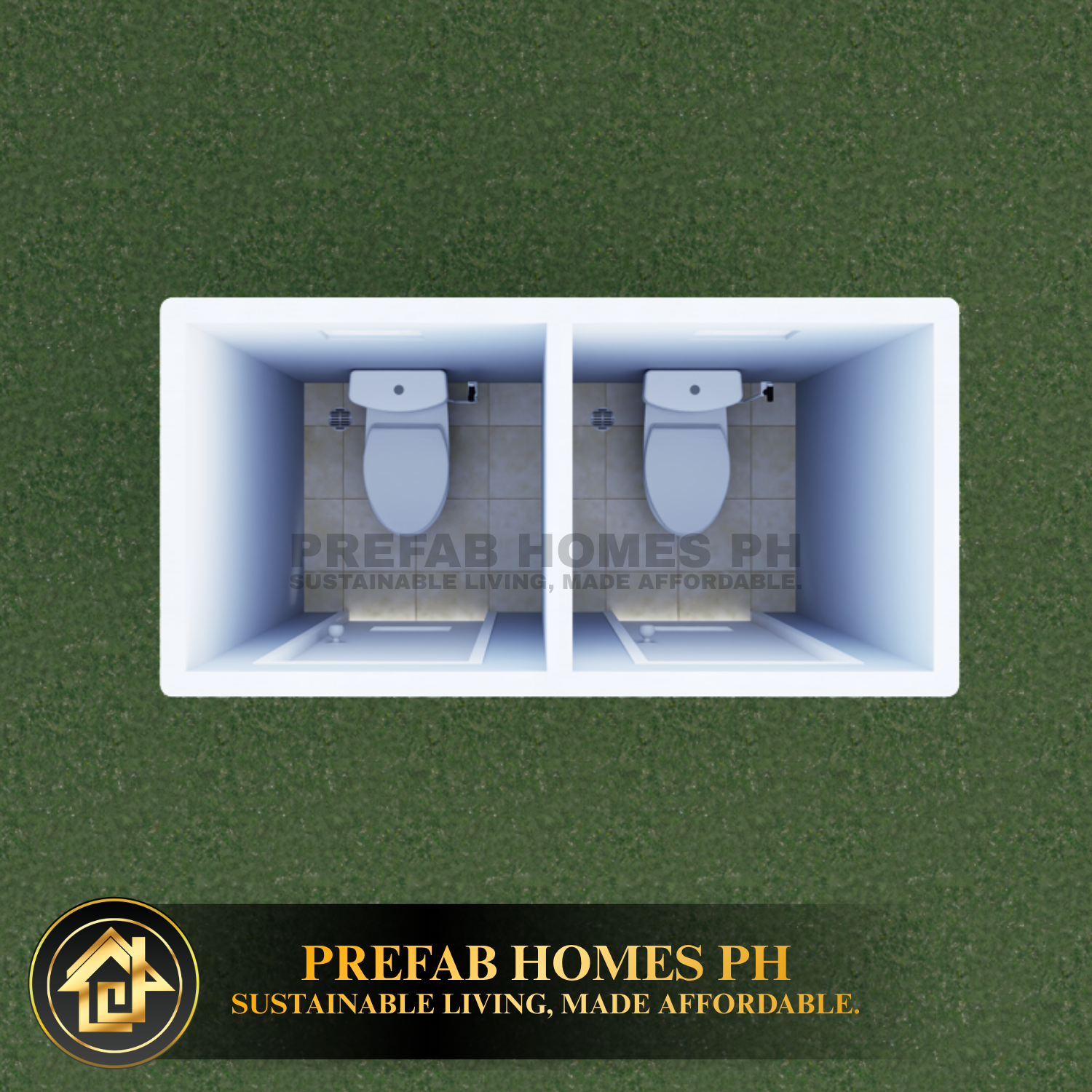 Prefab Two-Stall Toilet (EPS) - Image 3